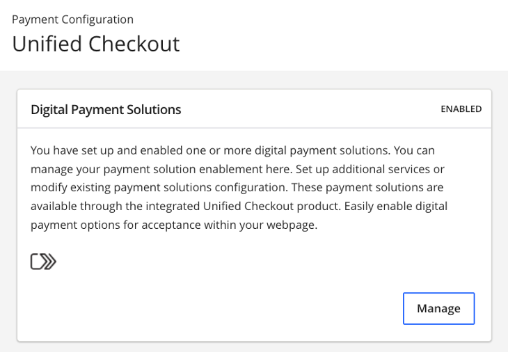 Manage Available Digital Payments Solutions