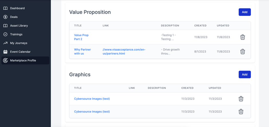 On the Marketplace Profile tab, enter information about your
                                partner listing.